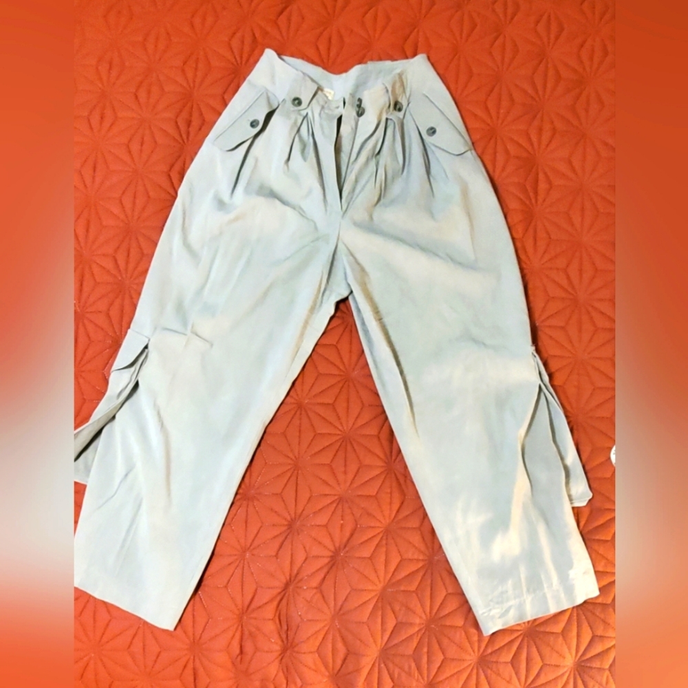 Free People Light Gray Cargo Pants